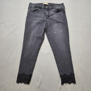 Democracy Jean Capris / Crop - Lace Cuff Freedom Ankle Skimmer Sz 16